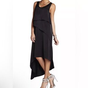 BCBGMAXAZRIA BLACK REESE DRAPED TANK DRES'S SIZE XS